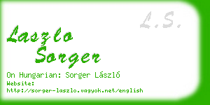 laszlo sorger business card