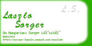 laszlo sorger business card